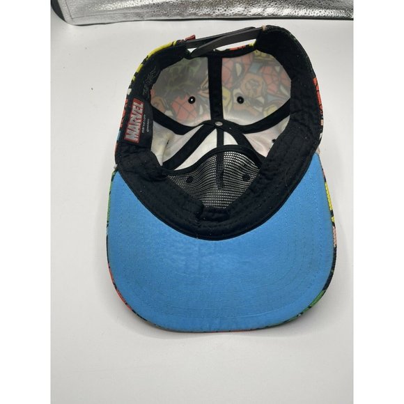 Marvel Avengers Character Flat Brim Snapback Hat Bioworld Hulk Spider Cap Iron - Picture 3 of 3